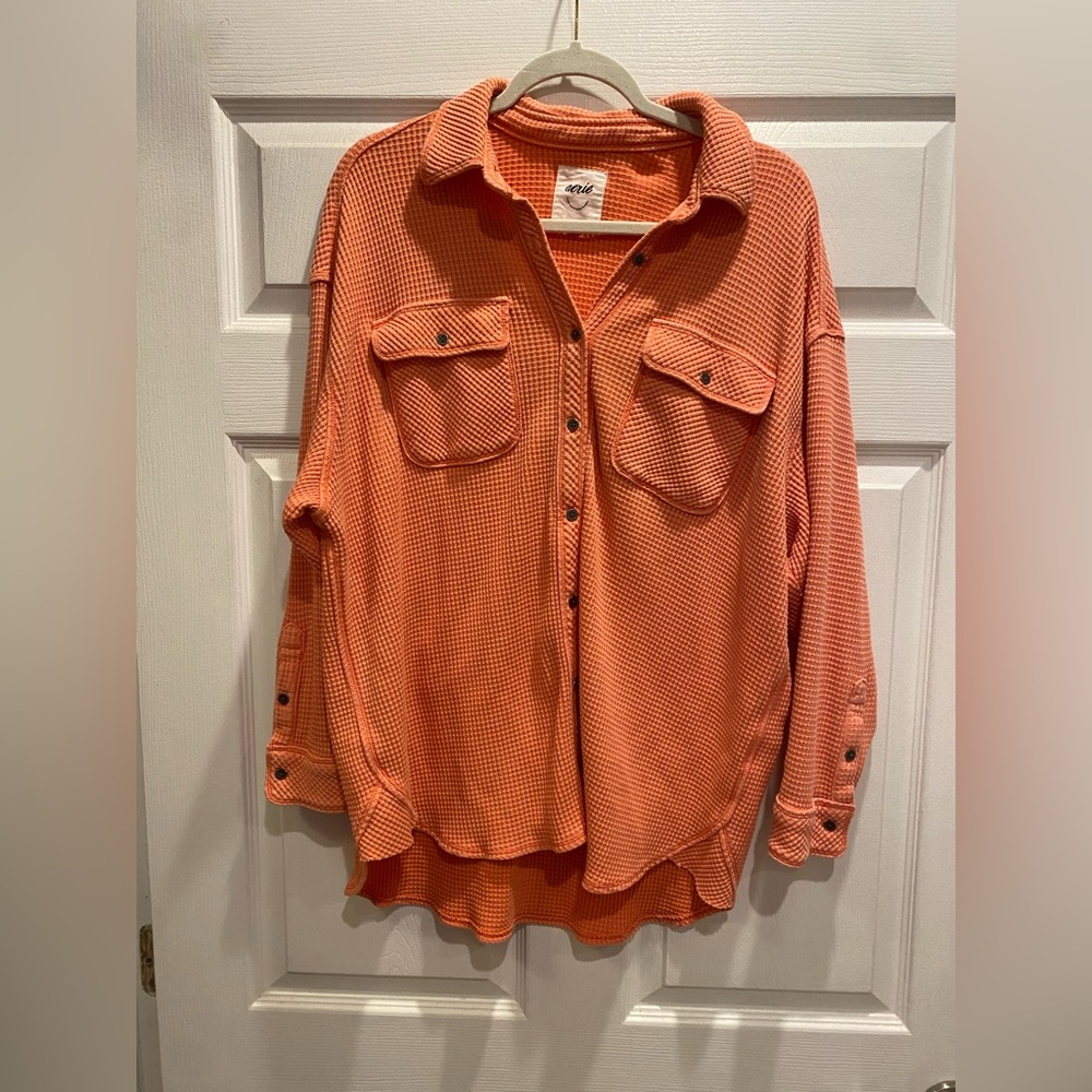 Aerie Orange Button Down Shirt